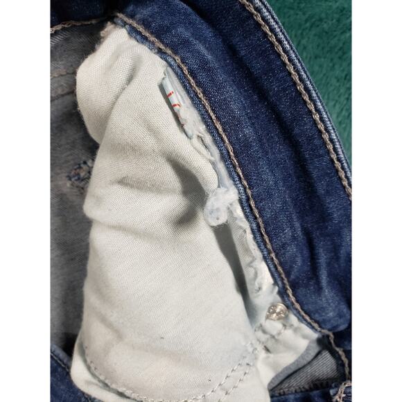 Levis Jeans Size 14 Womens Blue Denim Ladies Pants Mid Rise Classic Skinny - Picture 4 of 14